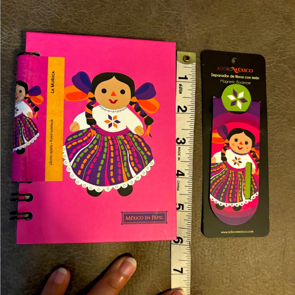 Mexican theme notepad with magnetic bookmark